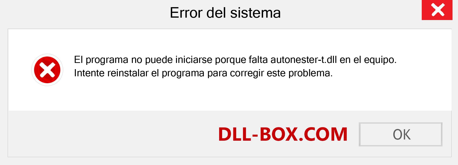 ¿Falta el archivo autonester-t.dll ?. Descargar para Windows 7, 8, 10 - Corregir autonester-t dll Missing Error en Windows, fotos, imágenes